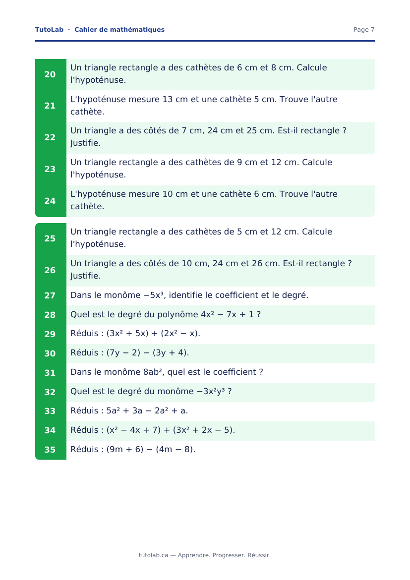 Exercices