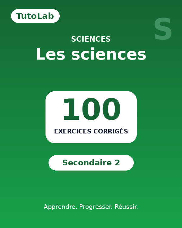 Couverture du cahier Les sciences — Secondaire 2